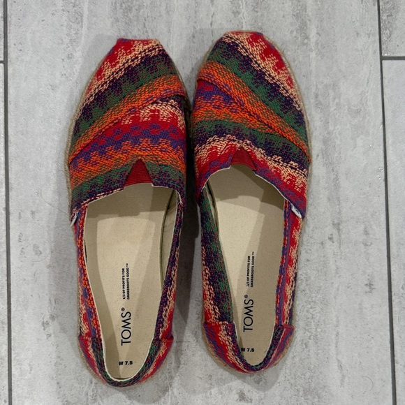 TOMS Women's Colorful Woven Flats - Picture 1 of 2